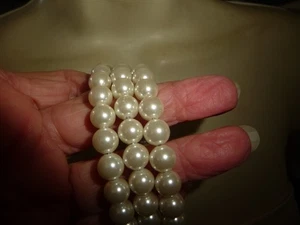 PULSERA ESPIRAL PERLAS DE IMITACIÓN 3 FILAS #7/14 - Imagen 1 de 4