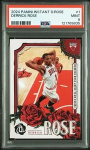 PSA9 2024 PANINI INSTANT LOVE MANIFESTED: THE DERRICK ROSE COLLECTION 1 DERRICK - Picture 1 of 2