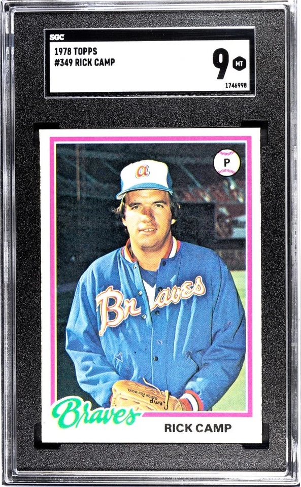 1978 Topps Rick Camp #349 SGC 9 MINT Atlanta Braves ⚾️ Free Shipping! - Image 1 of 2