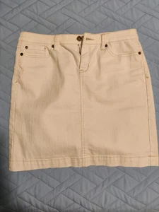 Women's Stamp 10 white denim skirt size 4 - Picture 1 of 5