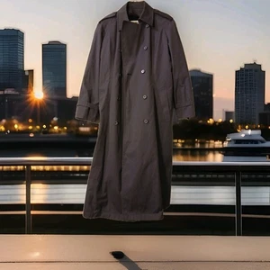 London Fog Maincoats Trench Coat Womens Purple Size 16 Petite - Picture 1 of 19