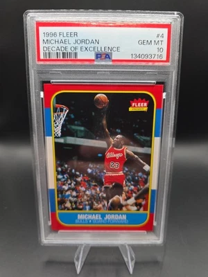 1996 Fleer Decade of Excellence Michael Jordan #4, PSA 10 GEM MT - Image 1 of 2