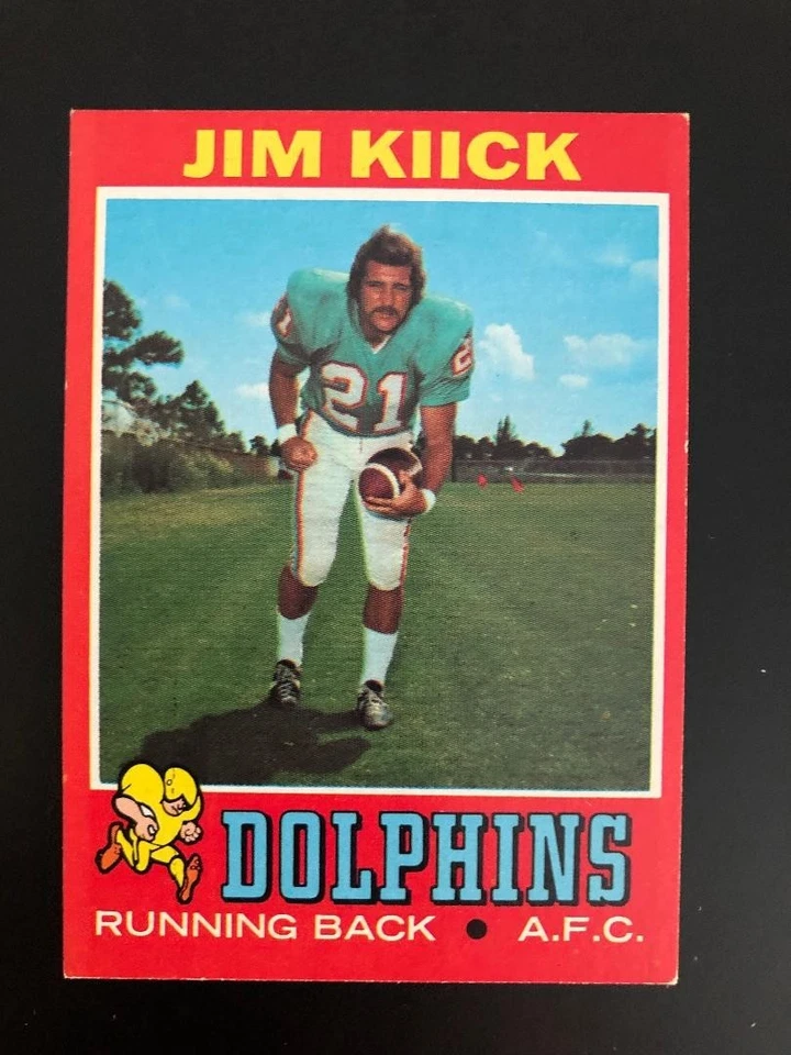1971  Topps   Football  # 186  Jim Kiick     NM-MINT   (book 5.00)  RC - Image 1 of 1