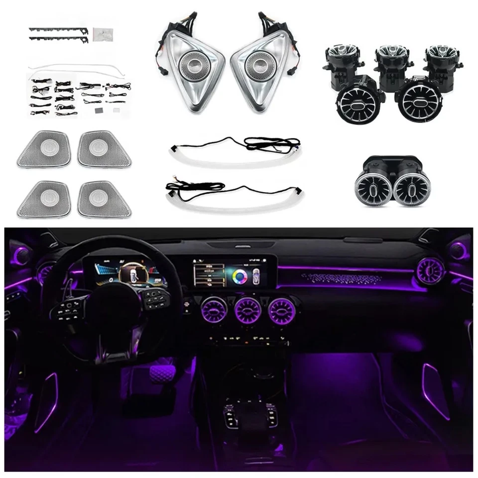 Mercedes Benz A Class CLA W177 W118 X118 From 2019 Ambient Lighting Kit UK Model - Image 1 of 4