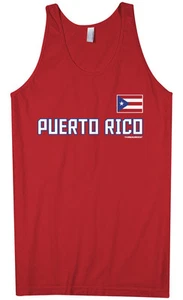 Top sin mangas Threadrock para hombre del equipo nacional de Puerto Rico bandera orgullo - Imagen 1 de 7