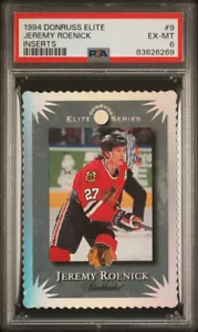 JEREMY ROENICK 1994-95 DONRUSS ELITE RARE /10000 PSA 6 POP 1 BLACKHAWKS - Picture 1 of 1