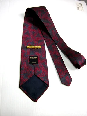 RARA RARE MOSCHINO NOUVEAU NEWVINTAGE 90 PURE SOIE FAIT EN ITALIE - Photo 1/4