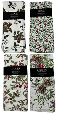 New Ralph Lauren Kitchen Dish Towel Set of 3 Christmas Holiday 100% Cotton 17x28 - Image 1 of 2