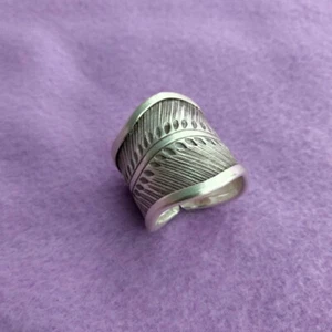 Fine Silver Rings Sterling 925 반지 Craft Jewelry Fashion Adjustable Size R78038 - Picture 1 of 5