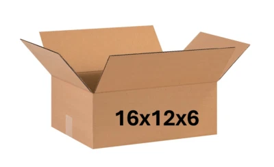 16" x 12" x 6" CARDBOARD BOX - 200 lb - SINGLE BOX - Image 1 of 4