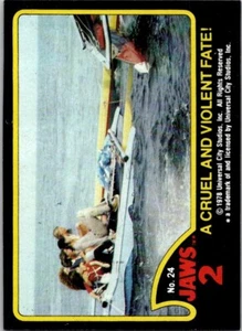 1978 Topps Jaws 2 #24 A Cruel and Violent Fate! Kaufen Sie 3 und erhalten Sie 1 kostenlosen kostenlosen Versand! - Bild 1 von 2