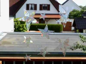 8er Set Regenbogen Sonnenfänger suncatcher Sterne Fensterbild Vogelschutz - Bild 1 von 7
