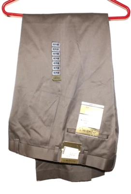 Pantalones Axist Classic Fit Frente Plano Marrón Acabado Pulido Sin Arrugas 30 x 32 Foto 1 de 3