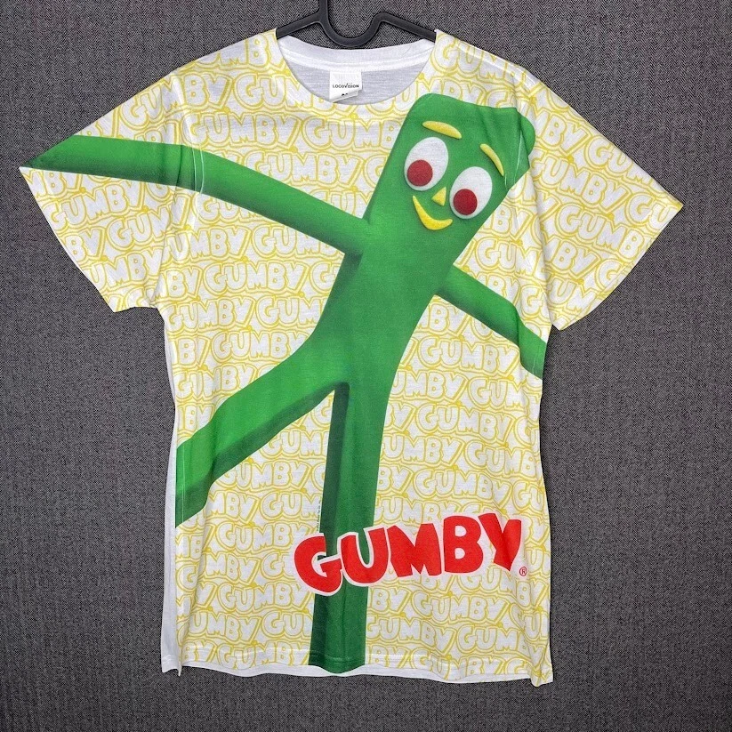 Camiseta LogoVision Para Hombre Mediana Multicolor Gumby Estampado Completo Exterior  Foto 1 de 4