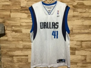 Dallas Mavericks basketball NBA Reebok Jersey #41 Nowitzki Sz L - Picture 1 of 7