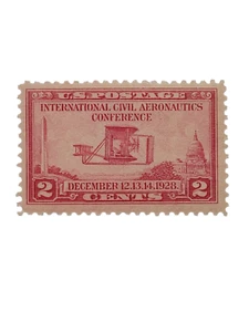 Sello de Estados Unidos - Scott - # 649-2c-1928 - avión derecho - ver fotos LH/OG - Imagen 1 de 4