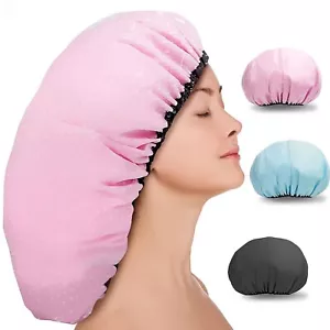 Jumbo Shower Cap for Women, Extra Large Shower Caps Reusable Waterproof - Picture 1 of 7