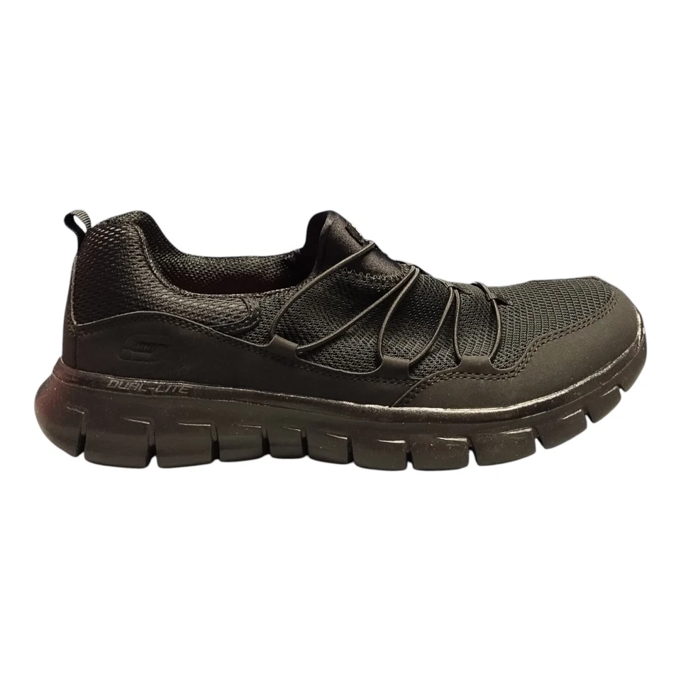 Zapatillas deportivas SKECHERS Loving Life para mujer EE. UU. 11 negras con cordones elásticos de espuma viscoelástica Foto 1 de 4