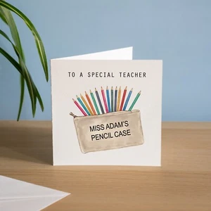 Tarjeta de agradecimiento personalizada para maestro regalos hechos a mano día de agradecimiento del maestro - Imagen 1 de 2