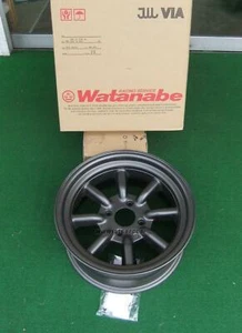 RS WATANABE EIGHT SPOKE R-TYPE WHEEL X1 PC 16X8JJ PCD 114.3 4H BLACK CUSTOM - Picture 1 of 8