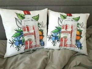 2x Beefeater Funda de Cojín de Gin 18"" 45x45cm Fiesta Regalo - Imagen 1 de 6