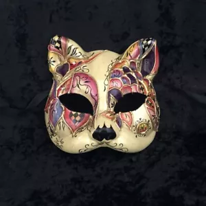 Cat Party Mask | Watercolor Gatto Masquerade Mask M39533 - Picture 1 of 1