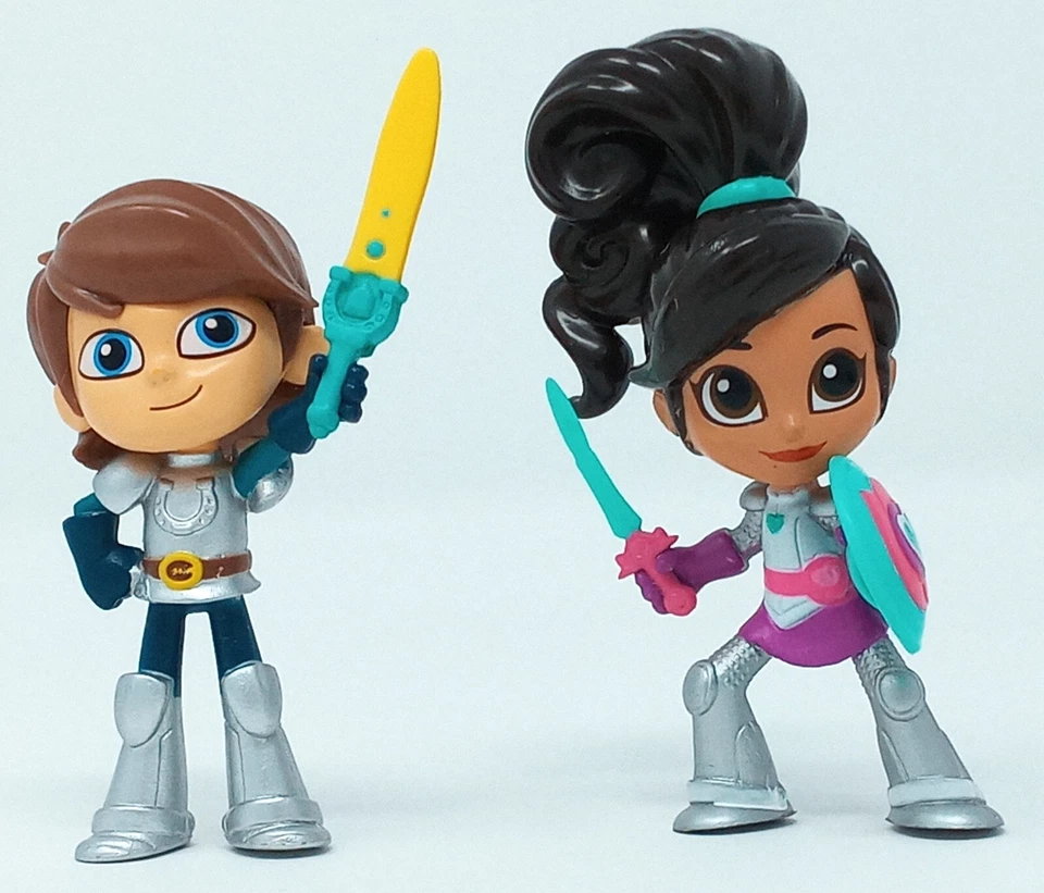 Figuras Princesa Caballero Nella y Garrett 3.5" 2017 2018 Viacom Nickelodeon Foto 1 de 4