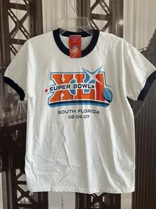 Camiseta blanca de fútbol americano del sur de la Florida talla M 2007 Super Bowl XLI NFL para hombre - Imagen 1 de 9