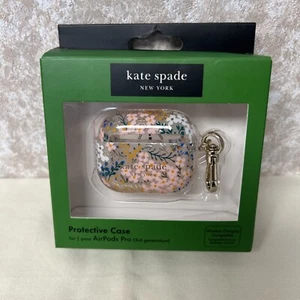 Kate Spade AirPod Pro Case Clear Floral Generation 3 - Picture 1 of 4