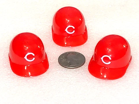 Lot of 3 Cincinnati Reds Vintage 1980's Mini MLB Baseball Gumball Helmets New! Cover