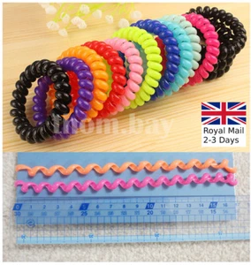 4 bandas para el cabello grandes de plástico en espiral de color grueso bobbles cola de caballo - Imagen 1 de 37