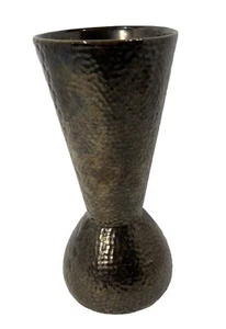 Kenwood by Shawnee Pottery 9” Ceramic MCM Vase-Hammered Bronze Finish-USA Made - Picture 1 of 4