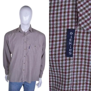 Camisa De Cuadros Vintage DICKIES L Rockabilly Grunge Lumberjack Años 90 Y2K - Imagen 1 de 7