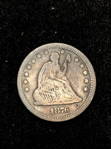 1876-CC Carson City Mint Silver Seated Liberty Quarter Cover