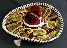 Vintage Pigalle Sombrero Red W/ Yellow Accents 7 3/4" L 6 3/8" W