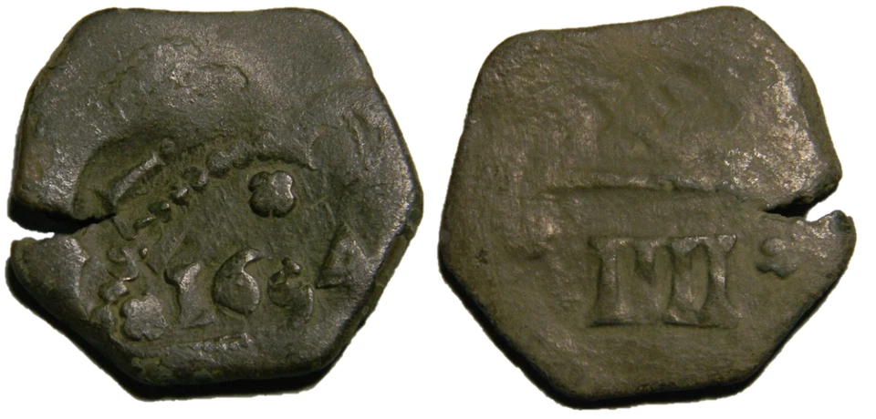   Spain 1654 Colonial 4 Maravedis   (0105) - Image 1 of 1