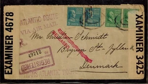 WWII Censor Cover Released Type H 14B Censored Twice in Bermuda - Picture 1 of 2