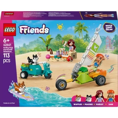 LEGO Friends Surfing Dogs and Scooter Adventure 42641 Juguete Kit de Construcción 113 piezas Foto 1 de 4