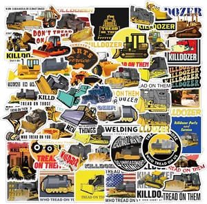 Killdozer State Stickers 52Pcs Decals Earthmoving Machine Aesthetic Waterproof V - Picture 1 of 12