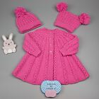 Baby Knitting Patterns A swing coat, 3 x Hats & Booties from Designs By Tracy D