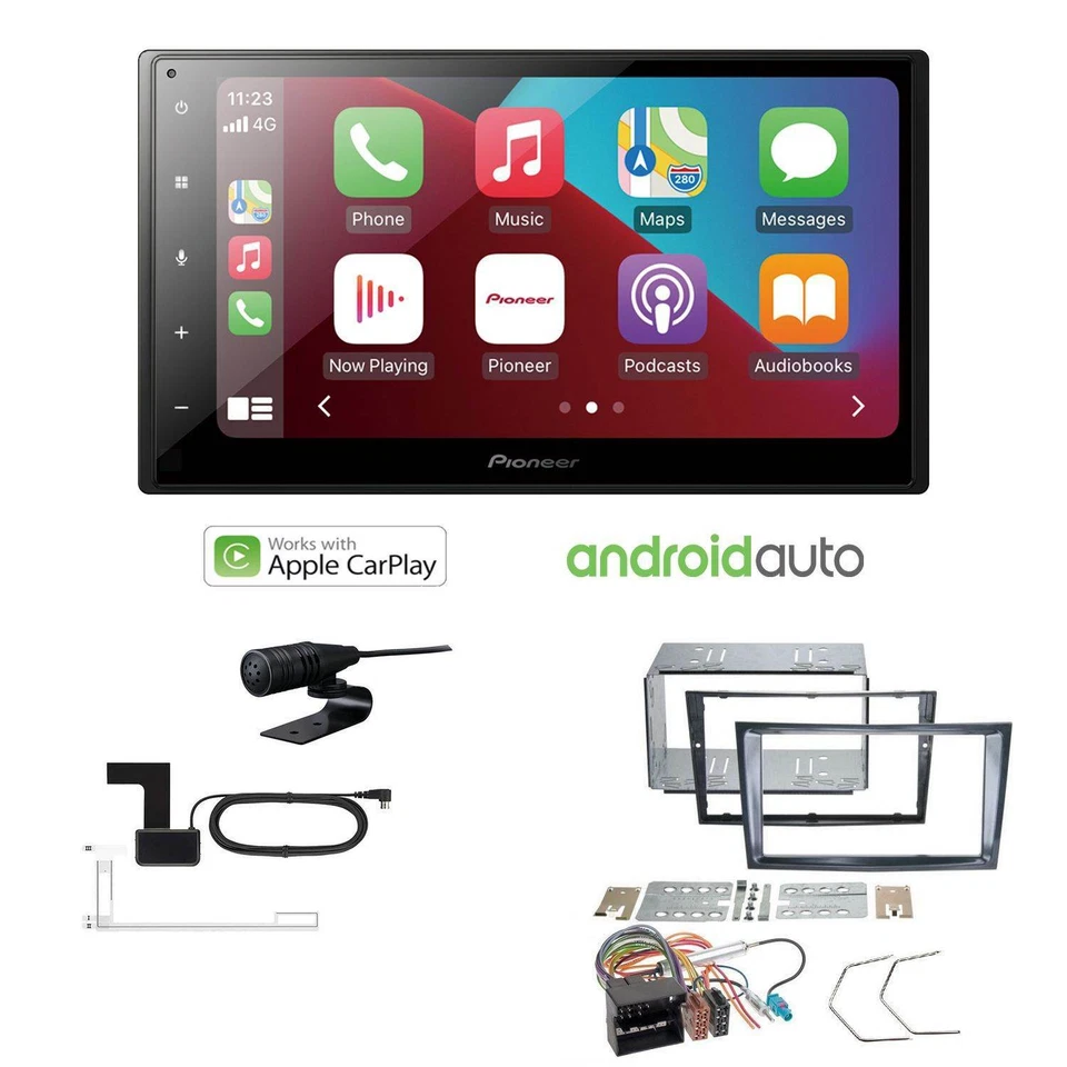 Pioneer Autoradio Apple CarPlay Bluetooth für Opel Corsa D stealth black