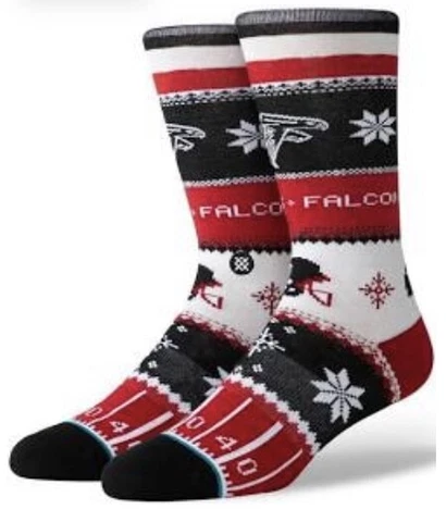 Stance NFL Atlanta Falcons Holiday Sweater Crew Socks Men's Medium 6-8.5 NWT Cover