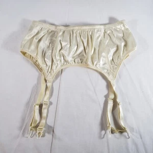 Victoria's Secret Second Skin Satin Strumpfgürtel Large M/L Elfenbein Creme Vintage - Bild 1 von 5