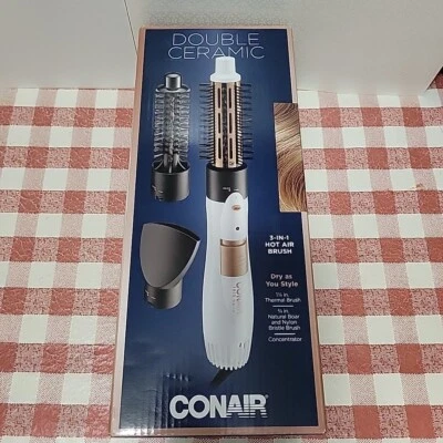 Conair Double Ceramic 3-in-1 Hot Air Brush, Dry as You Style - Image 1 of 4