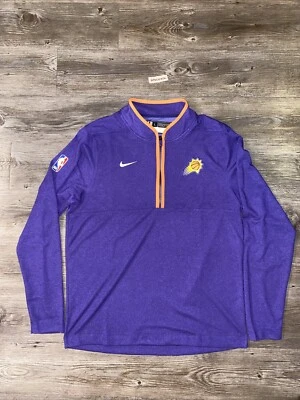 NUEVO Para Hombres Nike NBA Dri-Fit Manga Larga Phoenix Suns 1/2 Cremallera Vellón Talla L DN8046 Foto 1 de 4