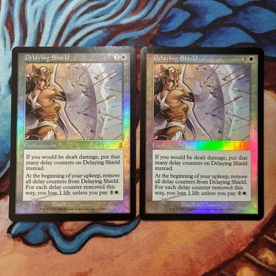 Magic the Gathering foil Odyssey Delaying Shield English collectible card used - Image 1 of 2