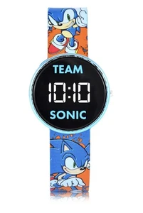 Reloj SonicUnisex Infantil LED con Estuche Redondo y Correa Silicona Estampada - Imagen 1 de 5