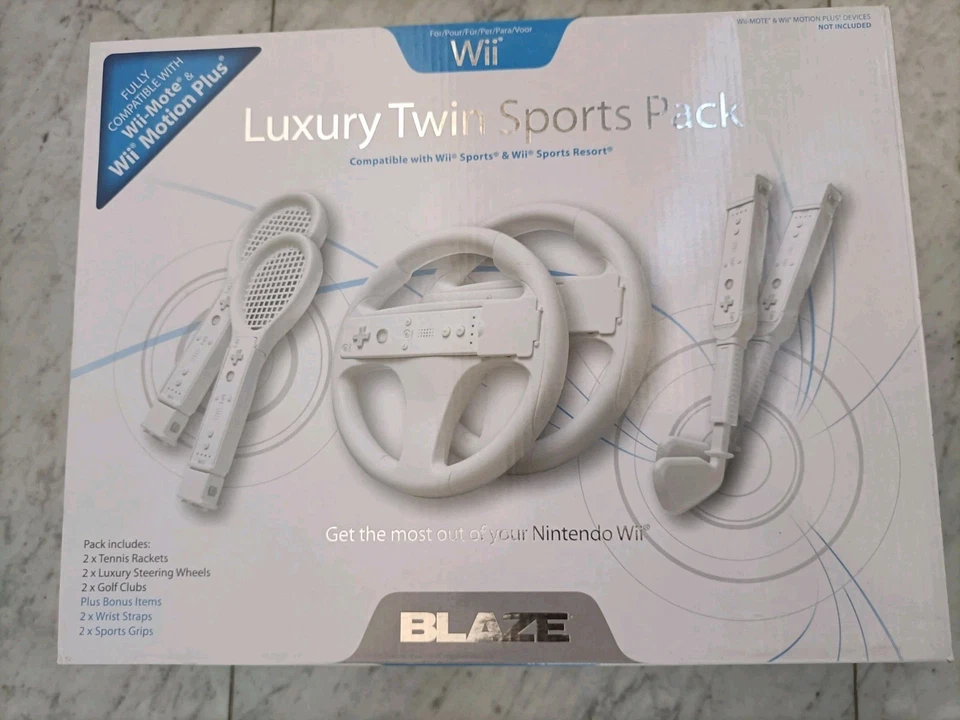 Luxury Twin Sports Pack Nintendo Wii Nuovo  Colore Rosa - Immagine 1 di 2