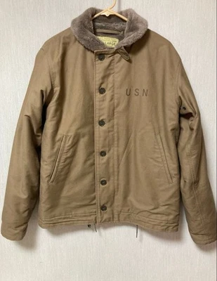 Buzz Rickson's N-1 甲板夹克 BR12031,罕见,尺寸 L,状况完好日本 — 第 1/4 张图片