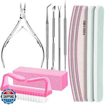 FANDAMEI Nail Care Kit, Nail Files 100/180, Nail Buffer Block, Cuticle Nipper - Image 1 of 4